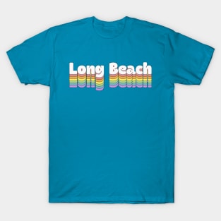 Long Beach // Retro Typography Design T-Shirt